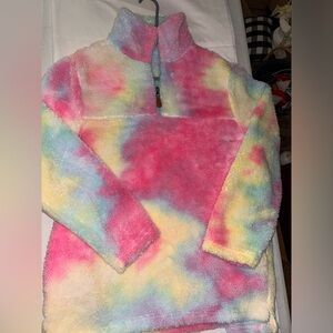 Soft tie-dyed look pull over